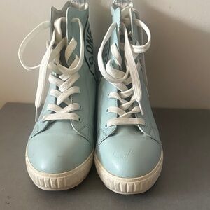 Stylish Blue High-Top Sneakers